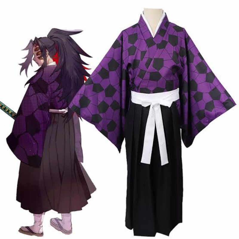 (พรีออเดอร์)ชุดคอสเพลย์ โคคุชิโบ ชุดฮากะมะ กิโมโน ดาบพิฆาตอสูร kimetsu no yayiba/ Damon Slayer