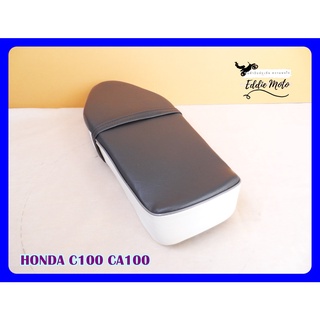 HONDA CUB C50 C100 C102 C105 CA100 CA102 SEAT "GREY &amp; "WHITE" &amp; "GREY" TRIM  // เบาะมอเตอร์ไซค์สีเทาขาว ฝีเย็บละเอียด