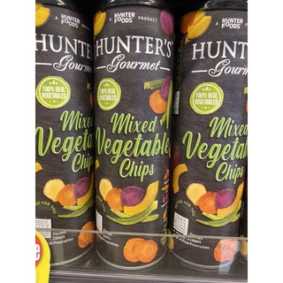 Hunter’s Gourmet Mixed Vegetable Chips 100g. ผักรวมแผ่นทอดกรอบ มันฝรั่ง มันเทศ แครอท ฟักทอง ถั่วแขก กระเจี๊ยบ ตรา ฮันเตอร์ กรูเมท์