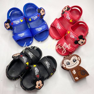 รองเท้าเด็ก แบบสวม รัดส้น ลายลิขสิทธิ์แท้ Baby Mickey Mouse รุ่น BM 32-1 XS