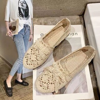 Lanceshoes Kasut Perempuan รองเท้าส้นแบน พื้นนิ่ม ผ้าตาข่าย ระบายอากาศ สําหรับผู้หญิง