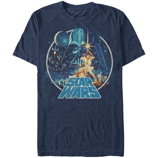 เสื้อยืดผู้ชายและผู้หญิง Star Wars Mens Vintage Victory Graphic T-Shirt Short sleeve T-shirts