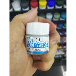 สีสูตรน้ำ Mr.Acrysion Color N11 WHITE (Flat) 10ml