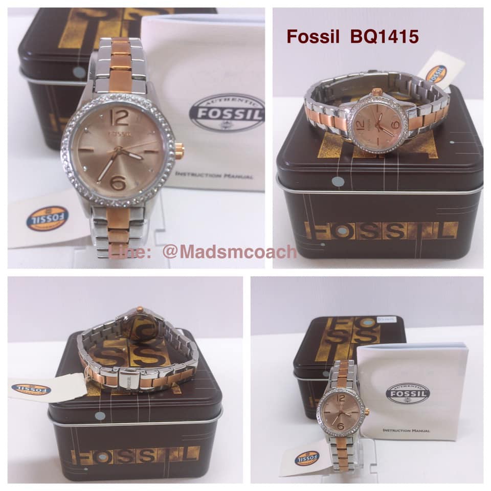 พร้อมส่ง  นาฬิกาผู้หญิง Fossil BQ1415   Silver-Rosegold  ของแท้
