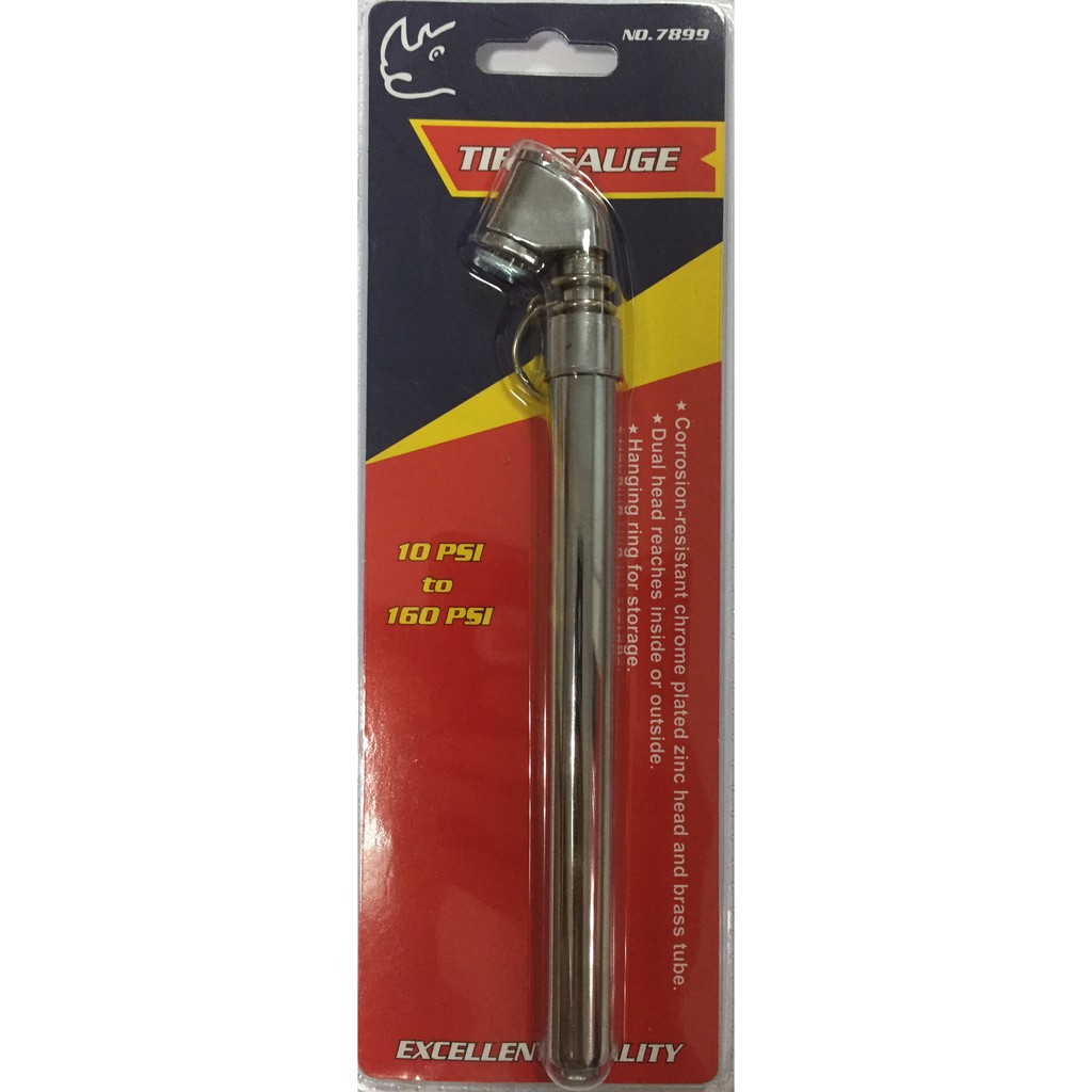 เกจ วัดลมยาง ยางรถ เกจวัดแรงดันยาง ล้อรถ ขนาดพกพา 10 psi ถึง 160 psi No. 7899 Rhino