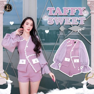 BLT BRAND การันตีเสื้อผ้าแบรนด์แท้ มินิเดรส เซตกางเกงแขนยาวสีชมพูหวานๆ TAFFY SWEET