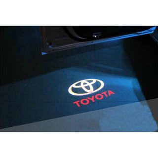 LED ประตูไฟรถยนต์แสงเลเซอร์เงาโลโก้ สำหรับ Toyota โปรเจคเตอร์ เช็ต2ชิ้น / ติดตั้งง่าย / Courtesy door TUNING lights