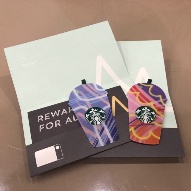 Starbuck card ลาย แก้ว สดใส, ถุงกระดาษ ถุงสตาบั๊ก Starbucks