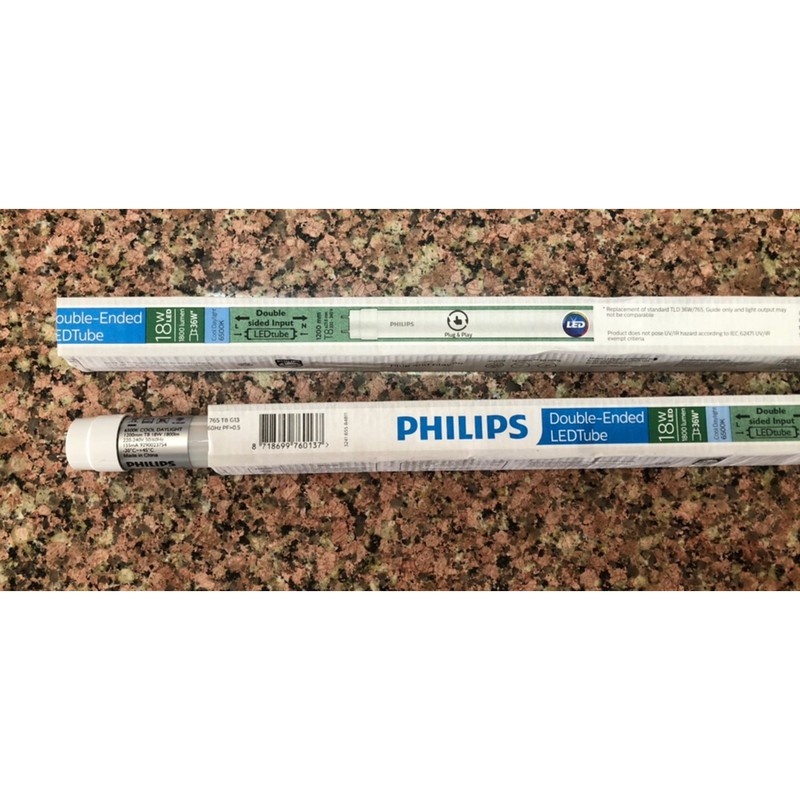 Philips tube T8 18w #DOUBIE Ended LED Tube ไฟเข้า ได้2ด้าน