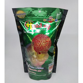 อาหารปลาหมอสี เร่งโหนก OKIKO Head Up huncher for flower horn 500 g. size M x 1 ถุง