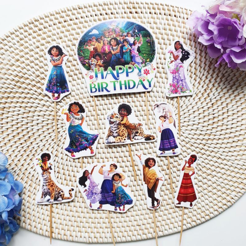 ชุดท็อปเปอร์เค้กวันเกิดตัวละคร encanto