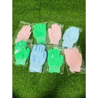 ถุงมืออาบน้ำ ขัดตัวขัดขี้ไคล ถุงมือสปา ใยขัด 1ข้าง,1คู่
