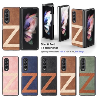 เคสหนัง ฝาพับ บางพิเศษ หรูหรา กันกระแทก สําหรับ Samsung Galaxy Z Fold4 Fundas 7.6 นิ้ว Samsung Galaxy Z Fold4