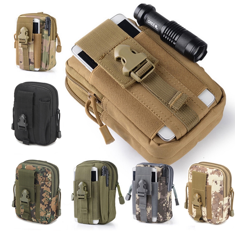 Molle กระเป๋าคาดเอว คาดเอว ใส่โทรศัพท์มือถือ สําหรับเดินป่า ตั้งแคมป์