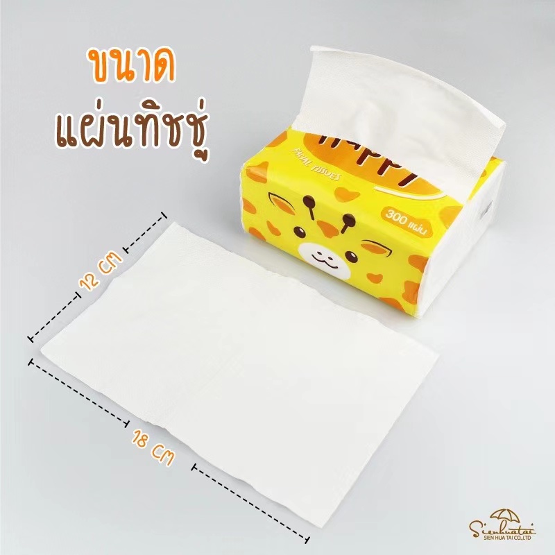 กระดาษทิชชู่ (1แพ็ค มี10ห่อ) ทิชชู่น้องยิ้ม หนา 4 ชั้น 300 แผ่น ทิชชู่แบบดึง เหนียว กระดาษเช็ดมือ ราคา ถูกที่สุด ดีลบีเคเค แกลเลอรีภาพที่ 4