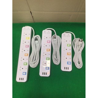 ปลั๊กไฟNO 1095(3ขาเสียบUSB3ช่วง