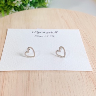 LLRB | ต่างหูเงิน 925 หัวใจ heart Silver 925