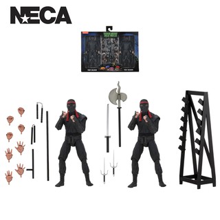 NECA Teenage Mutant Ninja Turtles Foot Soldier Pack with Weapons Rack 7 inch Scale Action Figure