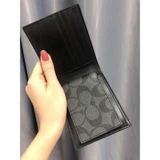 (สด-ผ่อน)🎗แท้100% COACH WALLET BLACK