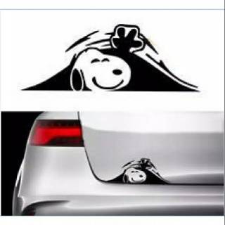 สติกเกอร์ติดรถยนต์ ลาย Peeking snoopy