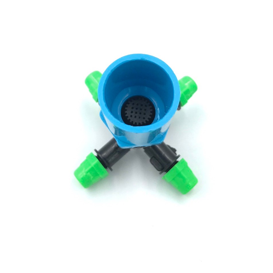 หัวฉีด หัวพ่นหมอก 4 ทาง พร้อมข้อต่อสวม PVC 1/2