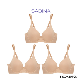 Sabina เสื้อชั้นใน มีโครง (Set 3 ชิ้น) Seamless Fit รุ่น Perfect Bra  รหัส SBXD4201CD สีเนื้อเข้ม