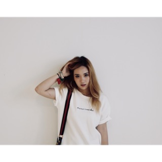 เสื้อยืด mellow ผ้านิ่ม ใส่สบาย สีขาว ไม่ต้องรีด รีดผ้า ระบายอากาศดี ขายดีมาก