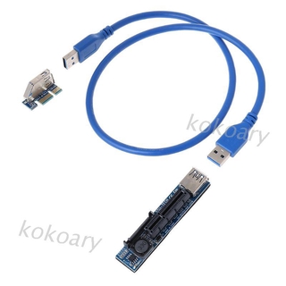 Kok Add On Card Pci Express Usb 3 . 0 อะแดปเตอร์การ์ดเชื่อมต่อ Usb 3 . 0 Pci - E Sata Pci Express X1 To X4 Slot