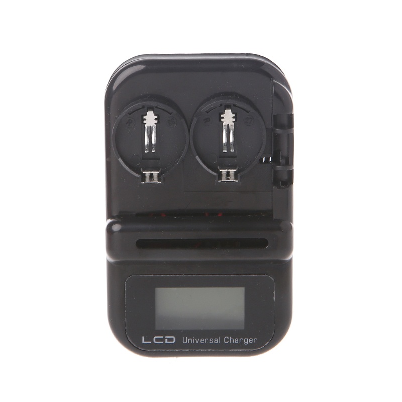 Bett 2 Slot LIR2032 เครื่องชาร์จปุ่มจอแสดงผลดิจิตอล LCD พอร์ต USB US Plug