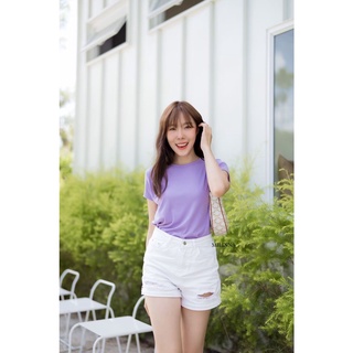 Milinna เสื้อยืดคอกลม คอตตอนเกาหลี ใส่ได้ตลอดPT-120 T-Shirtnista