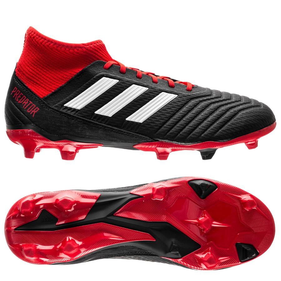 Adidas รองเท้าสตั๊ด รองเท้าฟุตบอล Predator 18.3 FG ของแท้ เบอร์ 42 - 42.5 - 43 (ดำแดง)