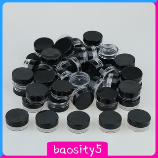 ( Baosity5 ) 50 ชิ้น 3 กรัมกระปุกพลาสติกเปล่าสําหรับใส่ครีมโลชั่นตัวอย่าง