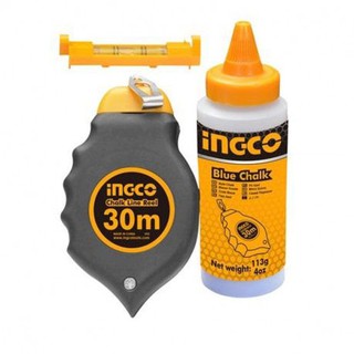 NGCO ( HCLR0130 ) ปักเต้าตีเส้น 30m พร้อมผงชอล์ก แนวเส้นชอล์กยาว 30 เมตร พร้อมผงชอล์ก 1 ขวด ลูกน้ำ 1 อัน