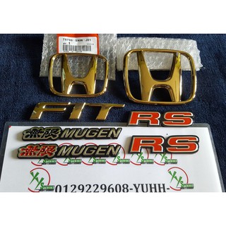 โลโก้โลโก้ Honda RS Jazz GK Gk5 2014-2019 Honda CITY FACELIFT EMBLEM LOGO H GOLD 2017-2021 Honda Jazz Gk5 mugen RS