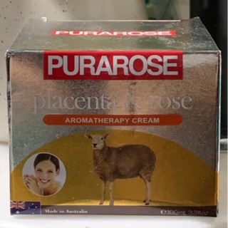 Purarose Placenta &amp; Rose Aromatherapy Cream เพียวราโรส ครีมรกแกะผสมน้ำมันกุหลาบ