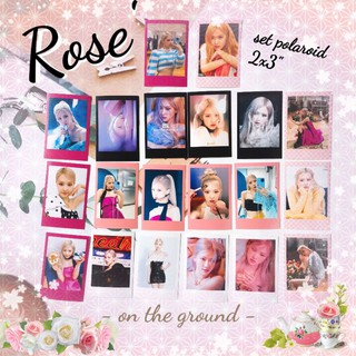 โรเซ่ เซตรูป 2x3 นิ้ว โพลารอยด์ on the ground rose blackpink