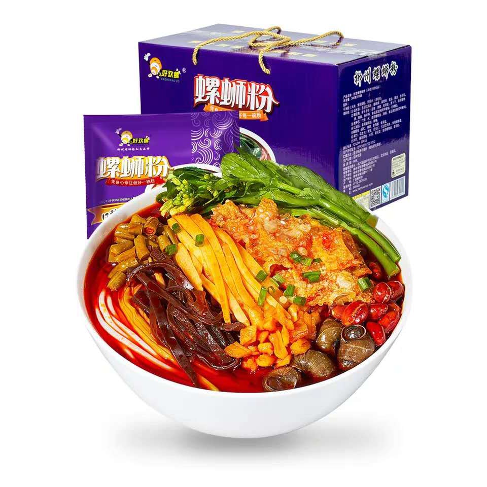 YY-D1-01เผ็ดและสดชื่นสุด ๆ ! 整箱10包—HAOHUANLUO หลัวซือเฝิน 300g ก๋วยเตี๋ยว​บะหมี่หอยกวาน​เผ็ด มาม่าจีน​ 好欢螺螺蛳粉