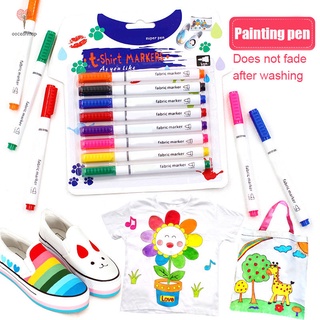 Fabric Markers Pens Permanent Paint Marker Fabric Pen 8 Colors Art Markers for Clothes Canvas T-shirt Shoes