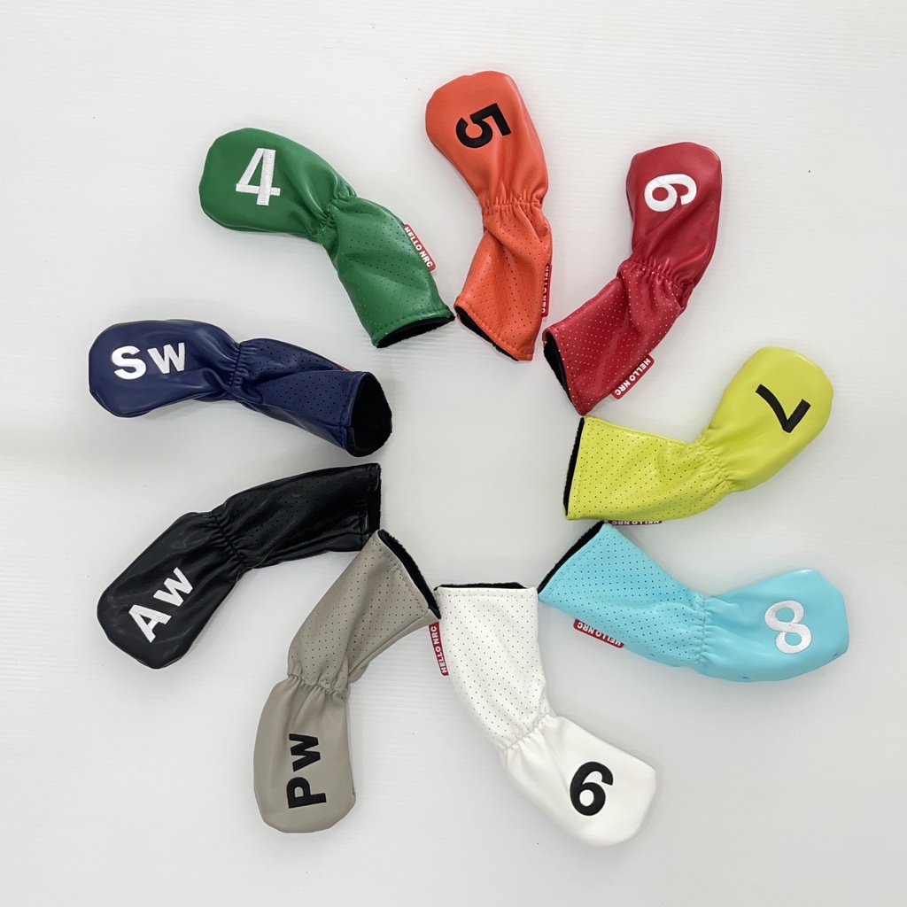 ปลอกหุ้มหัวไม้กอล์ฟ IRON แบบคละสี 9 ชิ้น (CVI011) Cover iron assorted colors 9 Pcs. ราคา ถูกที่สุด ดีลบีเคเค แกลเลอรีภาพที่ 9