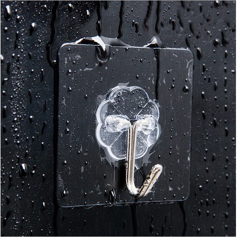 🔥สินค้าพร้อมส่ง🔥 ตะขอแขวนติดผนัง แปะผนัง แบบใส ตะขอเกี่ยว ที่เกี่ยว รูปดอกไม้ เกาะติดแน่าระดับ 3M