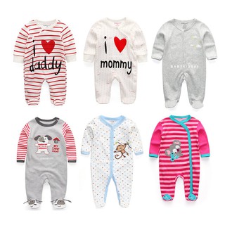 BABYKIDS95 บอดี้สูทเด็ก บอดี้สูทขายาว หุ้มเท้า ชุดนอน Long Romper-J ชุดเด็ก เสื้อผ้าเด็ก