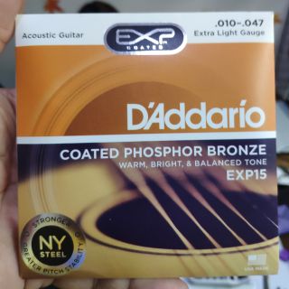 สายกีต้าร์โปร่งDAddario EXP15 ของแท้ 100%