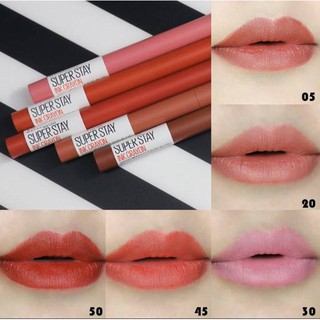 ของแท้100% เมย์เบลลีน ซุปเปอร์สเตย์ เครยอนลิปสติกMaybelline Super Stay Ink Crayon Lipstick (ลิปติดทนนาน,กันน้ำ) 1.2กรัม