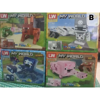 (Set4กล่อง) LEGO เลโก้ Minecraft my world dragon มังกร แมลง นกอินทรี มายคราฟ