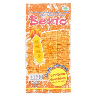 🔥สินค้าขายดี!! เบนโตะ ปลาหมึกอบรสน้ำพริกตำรับไทย 20กรัม Bento Squid Flavor Thai Chili Paste 20g