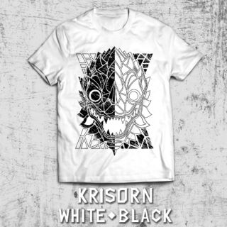 เสื้อยืด krisorn รุ่น 1 สีขาว-ดำ