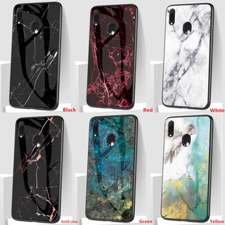 Case OPPO Realme 3 Pro Realme C2 Realme X K3 A1K A5S F11 Pro Realme 2 Pro F9 Marble Tempered Glass Protective Back Cover