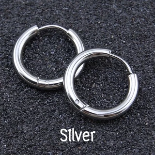 ต่างหูห่วง จิวหู สแตนเลสแท้ 316L สำหรับผิวแพ้ง่าย Stainless Steel Earrings [รหัส K]