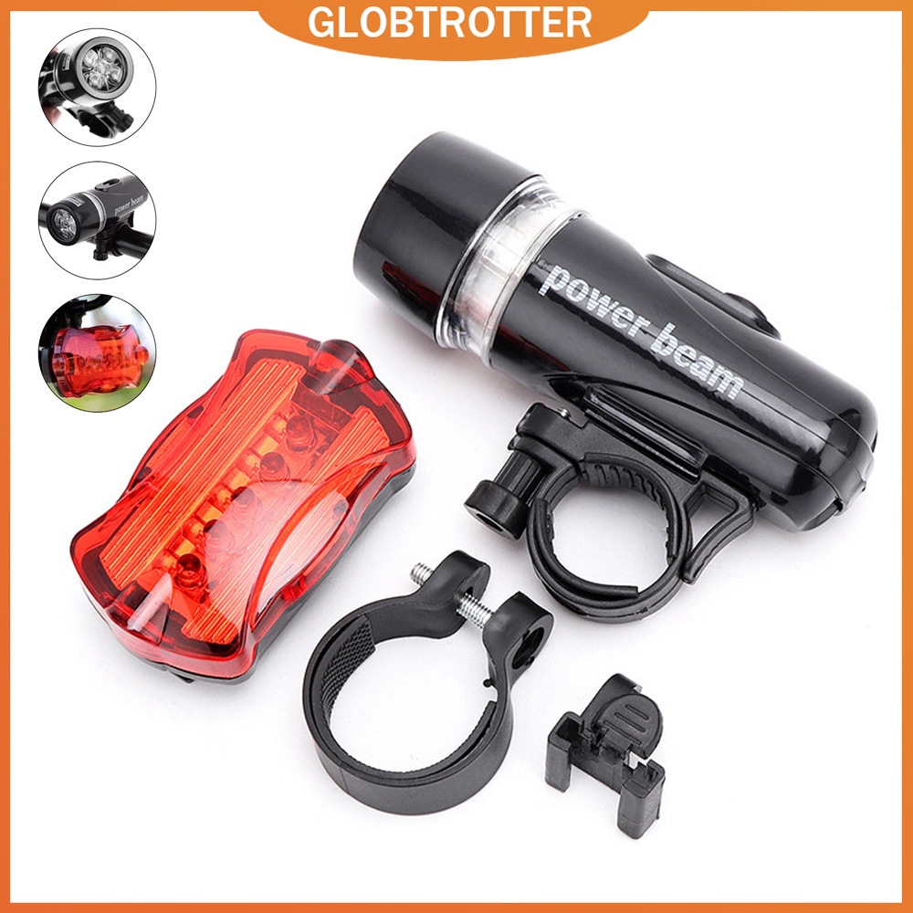 Globetrotter ไฟจักรยาน ไฟท้ายจักรยาน แบบพกพากันน้ำ แบบชาร์จ USB ไฟฉายจักรยาน Led - ไฟจักรยาน ไฟท้ายจักรยาน ไฟหน้า-ไฟท้าย รุ่นชาร์จแบต กันน้ำ ไฟฉายจักรยาน Led แบบชาร์จ USB Taillight แสงไฟ LED