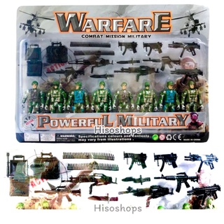 Warfare combat mission military โมเดลทหาร 8 ตัว หน่วยรบพิเศษ มาพร้อมอาวุธปืน น่าเล่นน่าสะสม Toy world